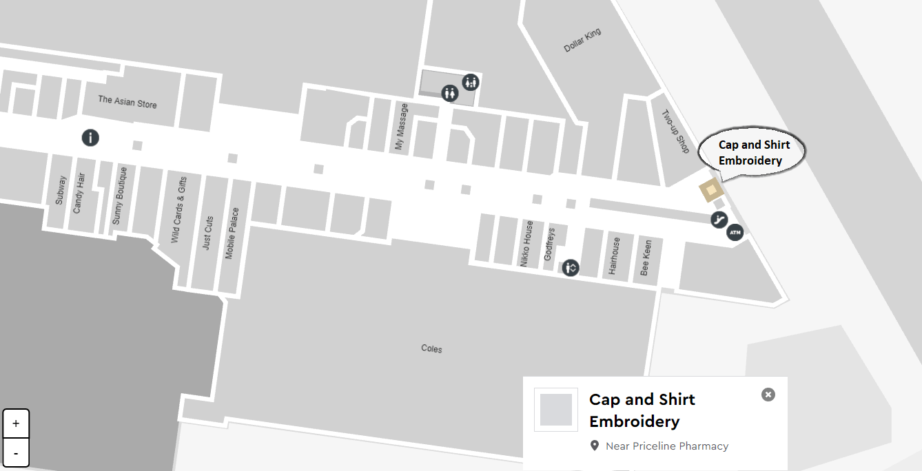 location of cap and shirt embroidery shop
